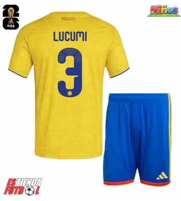 Colombia Jhon Lucumi #3 Primera Equipación Niños Mundial 2026 Manga Corta (+ Pantalones cortos)